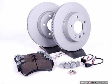 ES#2602246 - 95535140141FPKT - Performance Front Brake Service Kit - Featuring Zimmerman Z-Coated rotors and Hawk HPS brake pads - Assembled By ECS - Porsche