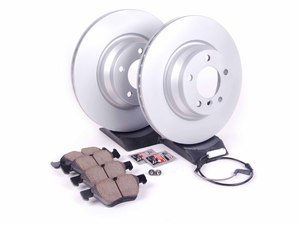 ES#4830452 - 34116854999KT13 - Front Brake Service Kit - Featuring Zimmermann coated rotors and ECS DD23 "Daily Driver" ceramic pads. - Assembled By ECS - BMW