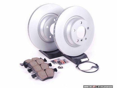 ES#4830452 - 34116854999KT13 - Front Brake Service Kit - Featuring Zimmermann coated rotors and ECS DD23 "Daily Driver" ceramic pads. - Assembled By ECS - BMW