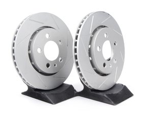 ES#2167517 - 8N0615601BKT6 - Rear Slotted Brake Rotors - Pair (256x22) - (NO LONGER AVAILABLE) - Featuring GEOMET  protective coating. - ECS - 