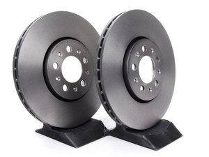 ES#15 - 6R0615301AKT3 - Front UV Coated Brake Rotors - Pair (288x25) - Features Brembo's special UV paint treatment that guarantees superior corrosion resistance. - Brembo - Volkswagen