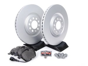 ES#257556 - 1J0698056 - Front Brake Service Kit (312x25) - Featuring Zimmermann rotors and ECS DD23 "Daily Driver" ceramic pads. - Assembled By ECS - Volkswagen