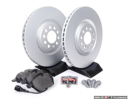 ES#257556 - 1J0698056 - Front Brake Service Kit (312x25) - Featuring Zimmermann rotors and ECS DD23 "Daily Driver" ceramic pads. - Assembled By ECS - Volkswagen