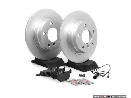 ES#2598592 - E36RPSR1-KT - Rear Brake Service Kit - Featuring ECS V5 rotors and ECS DD23 ceramic pads. - Assembled By ECS - BMW