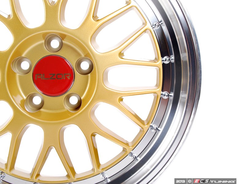 Alzor 2018CAPAREDKT Center Cap Kit Red Set Of Four