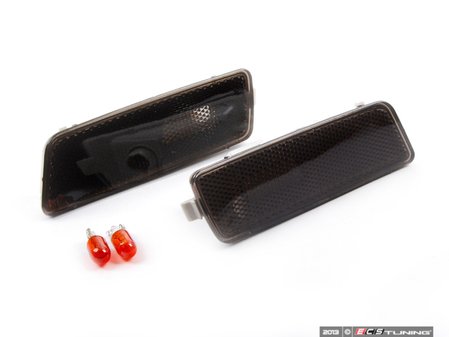 ES#5648 - MK5GJSMSSMK-A - Rough Style Bumper Side Marker Set - Smoked - (NO LONGER AVAILABLE) - Smoked side markers with faceted lenses - ECS - 
