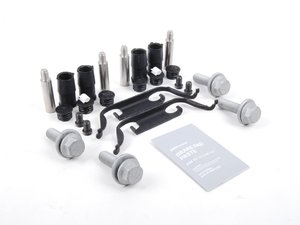 ES#2612263 - 34116772117KT - Front Pad And Rotor Installation Kit - Includes everything to install new front brakes including guide bolts and bushings  - Genuine BMW - BMW