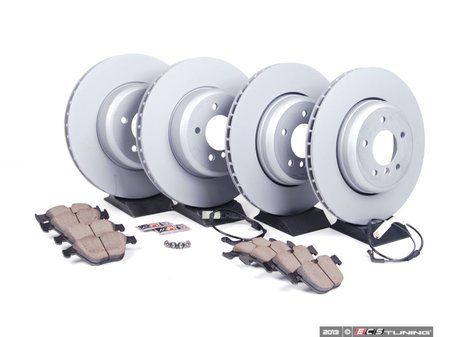 ES#2677967 - 34116763824KT1 - Front And Rear Brake Service Kit - Featuring Zimmermann rotors and ECS DD23 "Daily Driver" ceramic pads. - Assembled By ECS - BMW