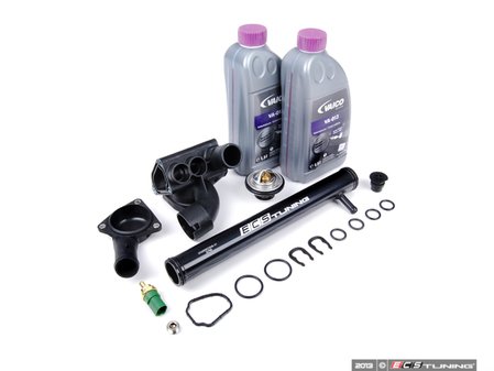 ES#1892124 - VR624VTHKW1G - Aluminum Water Pipe Kit - Stage 3 - An Upgrade Over Stage 2 That Includes Thermostat and Coolant. Features ECS black aluminum water pipe. - Assembled By ECS - Volkswagen