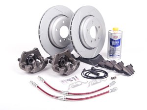 ES#2609156 - 34116765881BBKT - OE Rear Big Brake Kit - (320x22) - Featuring ECS V5 coated slotted rotors and Hawk HPS pads! - Assembled By ECS - BMW