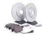 ES#257454 - 1K0698047 - Front Brake Service Kit (288x25) - Featuring Zimmermann rotors and ECS DD23 Daily Driver ceramic pads - Assembled By ECS - Volkswagen