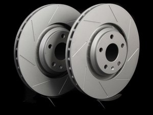 ES#2500854 - 8J0301GSLGMTLRA - Front Slotted Brake Rotors - Pair (340x30) - (NO LONGER AVAILABLE) - Featuring GEOMET protective coating. - ECS - Audi Volkswagen