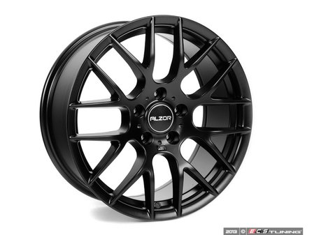 ES#2713038 - 030-9 - 18" Style 030 Wheels - Set Of Four - 18x8 ET35 5x112 57.1CB - Matte Black - Alzor - Audi Volkswagen
