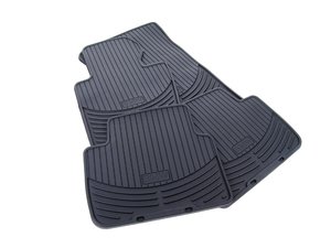 ES#2684974 - 82550136372KT - Front And Rear All Weather Rubber Floor Mat Set - Black - Keep your BMW's carpet protected from slush and mud - Genuine BMW - BMW