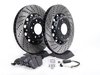 ES#2702941 - 000505ECS02KT2 - Performance Front Brake Service Kit - Featuring ECS 2-piece semi-floating cross drilled and slotted rotors and ECS EP24 Enthusiast Performance pads - Assembled By ECS - BMW