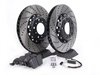 ES#2702944 - 000505ECS01AKT2 - Performance Front Brake Service Kit - (NO LONGER AVAILABLE) - Featuring ECS 2-piece semi-floating cross drilled and slotted rotors and ECS EP24 "Enthusiast Performance" brake pads. - Assembled By ECS - 