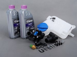ES#2608082 - 06B121111KKT2 - Cooling System Refresh Kit - Level 2 - Replace your thermostat, temp sensors, coolant flange, and expansion tank with one kit! - Assembled By ECS - Audi