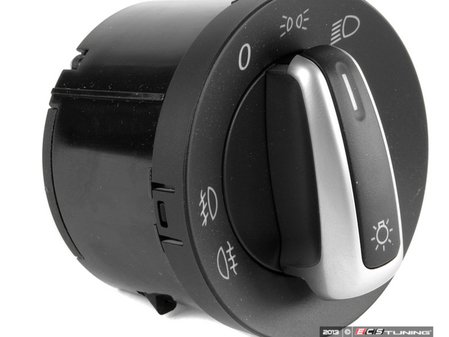 ES#1897089 - 5k0898005 - Standard European Headlight Switch - Chrome Trim - Adds Parking Lights with Front Fogs as well as Rear Fog options - Genuine European Volkswagen Audi - 