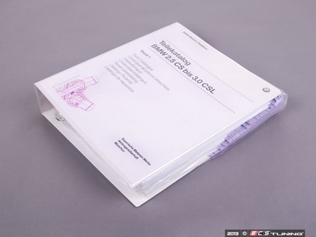 ES#12498 - 01090035233 - 3.0CSL Parts Catalog - Volume 1 - (NO LONGER AVAILABLE) - Hard-copy parts catalog for the legendary 3.0 CSL - Genuine BMW - 