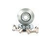 ES#1404 - B6A8BBKNPAPR - Front Big Brake Kit - stage 1 - Plain Rotors (312x25) - 3.0L carrier with 12.3 one piece rotors - Assembled By ECS - Audi