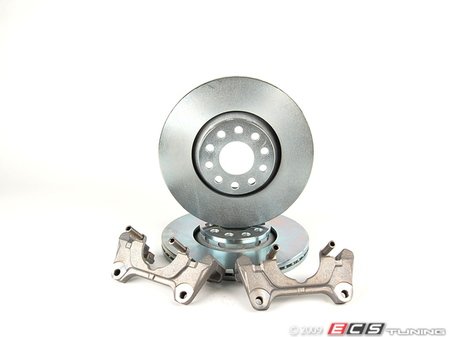 ES#1404 - B6A8BBKNPAPR - Front Big Brake Kit - stage 1 - Plain Rotors (312x25) - 3.0L carrier with 12.3 one piece rotors - Assembled By ECS - Audi
