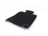 ES#2745137 - 51477324843 - Gray Seam Floor Mat Carpet Set Front - Priced As Set - Replace or upgrade to factory MINI carpets : black velour with gray piping : Satellite Gray - Genuine MINI - MINI