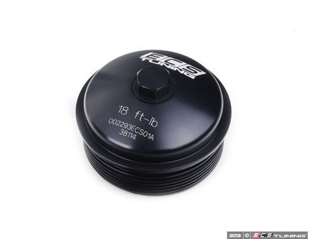 ES#2635750 - 002293ECS01A - Billet Aluminum Oil Filter Housing Cap - Aluminum oil filter housing replacement for plastic OE housing cap - ECS - 