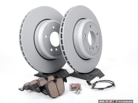 ES#2677958 - 34216763827KT - Rear Brake Service Kit - Featuring Zimmerman rotors and ECS DD23 "Daily Driver" ceramic pads. - Assembled By ECS - BMW