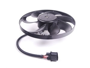 ES#300353 - 1C0959455A - Primary Fan Assembly - 345MM - Larger of the two fans found behind the radiator. (4-pin) - Genuine Volkswagen Audi - Volkswagen