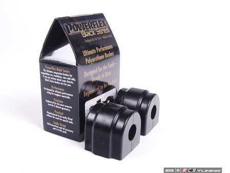 ES#2650971 - PFF5-4602-21Bx2 - Race Polyurethane Front Sway Bar Bushing Set - Stiffer bushings allow sway bars to work at their fullest potential. For 21.5mm front sway bar. - Powerflex Black Series - BMW