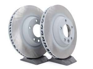 ES#2539293 - 95535140151KT1 - Front Brake Rotors - Pair (350x34) - Directional front axle fitment - Both left and right - Sebro - Audi Volkswagen Porsche