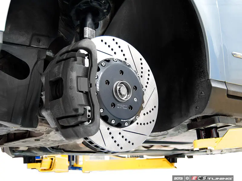 ECS フロント用2枚V4 Cross Drilled Brake Rotors ECS - Front Cross-Drilled & Slotted 2-Piece Brake Rotors