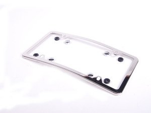 ES#1829266 - Q6880103 - Curved Slimline Front License Plate Frame - Polished Stainless Steel - Genuine Mercedes Benz - Mercedes Benz