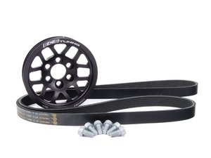 ES#6141 - 06F198002blk - Lightweight Underdrive Crank Pulley Kit - Black - Bolt on way to reclaim lost horsepower - ECS - Audi