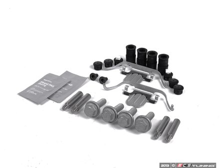 ES#2682253 - 34116776526KT - Front Pad And Rotor Installation Kit - Includes everything to install new front brakes including guide bolts and bushings - Genuine BMW - BMW