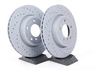 ES#1892428 - 34101166071ZIMDK - Front Cross Drilled Brake Rotors - Pair (325x25) - Zimmermann Sport Rotors - Zimmermann - BMW