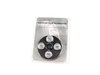 ES#473348 - ZAW355000B - Audi Rings Valve Stem Cap - Set Of Four - (NO LONGER AVAILABLE) - Black/Silver valve stem caps featuring the Audi Rings logo - Audi Collection - 