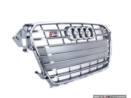ES#2541016 - 8K0853651P1RR - S4 Grille Assembly - Platinum Grey With Chrome Trim - Clean up or change your look - Genuine Volkswagen Audi - Audi