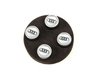 ES#473348 - ZAW355000B - Audi Rings Valve Stem Cap - Set Of Four - (NO LONGER AVAILABLE) - Black/Silver valve stem caps featuring the Audi Rings logo - Audi Collection - 