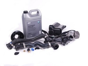 ES#2635505 - 11517527910KT6 - ECS Cooling System Refresh Kit - Level 2 - Stop your cooling problems before they start - featuring a GEBA water pump with a metal impeller, water pump pulley and accessory belts - Assembled By ECS - BMW