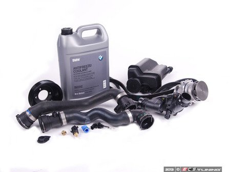 ES#2635505 - 11517527910KT6 - ECS Cooling System Refresh Kit - Level 2 - Stop your cooling problems before they start - featuring a GEBA water pump with a metal impeller, water pump pulley and accessory belts - Assembled By ECS - BMW