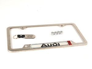 ES#473350 - ZAW355010A - Audi Gift Set - (NO LONGER AVAILABLE) - Includes a key chain, license plate frame, and valve stem caps! - Genuine Volkswagen Audi - 