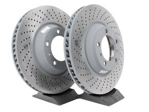 ES#2515719 - 99735140501KT - Front Brake Rotors - Pair 13.77" (350mm) - Directional front axle fitment - Both left and right - Genuine Porsche - Porsche