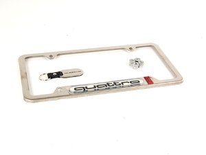ES#473352 - ZAW355011A - Quattro Gift Set - Includes a key chain, license plate frame, and valve stem caps! - Genuine Volkswagen Audi - Audi