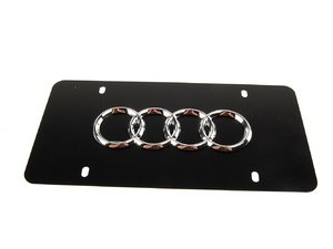 ES#473366 - ZAW355024 - Audi Vanity Plate (NO LONGER AVAILABLE) - Black/Chrome Audi vanity plate - Genuine Volkswagen Audi - 