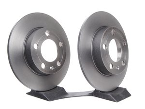ES#252823 - 1J0615601PKT1 - Rear UV Coated Brake Rotors - Pair (232x9) - Features Brembo's special UV paint treatment that guarantees superior corrosion resistance. - Brembo - Audi Volkswagen