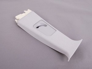 ES#111453 - 51437006846 - "B" Pillar Trim - Upper Right - Hellgrau/Light Gray, located center of vehicle, where upper seat belt mount attaches - Genuine BMW - BMW