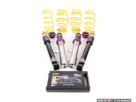 ES#2092112 - 15210040 - KW V2 Series Coilover Kit - Variant 2 coilovers offer sport handling with adjustable rebound dampening - KW Suspension - Audi Volkswagen
