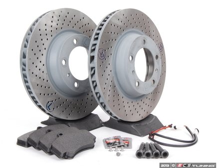 ES#2598602 - 99635140904FOKT1 - Front Brake Service Kit - Featuring Sebro rotors and Textar brake pads - Assembled By ECS - Porsche