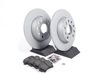 ES#2593949 - 1K0615601AAKT2 - Rear Brake Service Kit - Featuring ECS V5 rotors and ECS DD23 ceramic pads. - Assembled By ECS - Audi